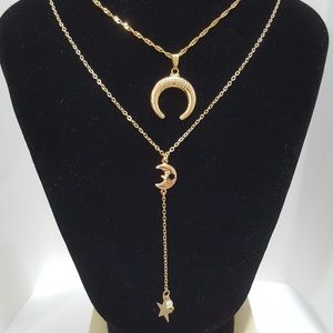 Necklace set (Moon, start and fresh water pearl)
